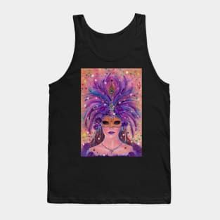 Lady Mardi Gras by Renee Lavoie Tank Top